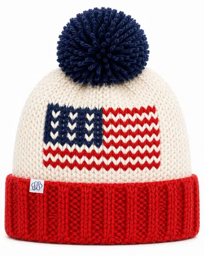 Bits & Bows Adult American Flag Bobble Hat In Multi