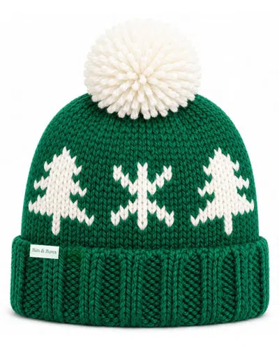 Bits & Bows Adult Evergreen Bobble Hat In Green