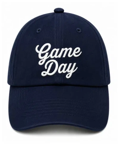 Bits & Bows Adult Game Day Baseball Hat In Blue