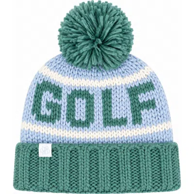 Bits & Bows Adult Golf Bobble Hat In Green