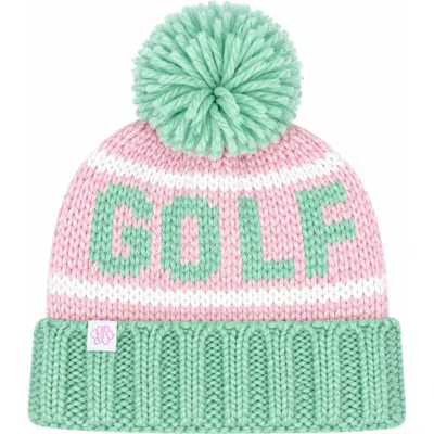Bits & Bows Adult Golf Bobble Hat In Green