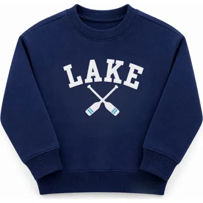 Bits & Bows Adult Lake Signature Crewneck Sweatshirt In Blue