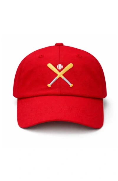 Bits & Bows Kids'  All-star Baseball Hat In Red