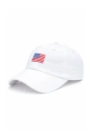 Bits & Bows American Flag Bow Baseball Hat In White