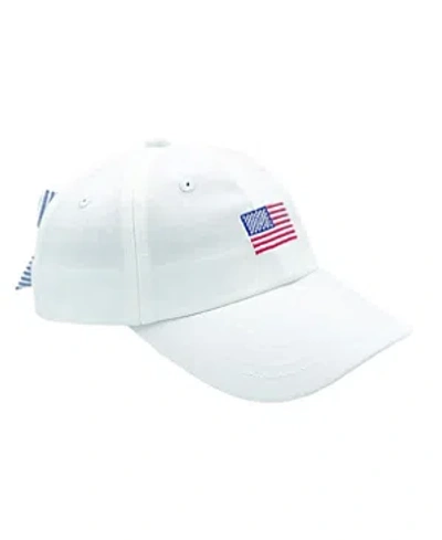 Bits & Bows Kids' American Flag Bow Baseball Hat In Red, White, And Blue