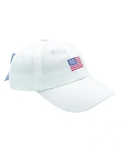 Bits & Bows Kids' American Flag Bow Baseball Hat In Red/white/and Blue