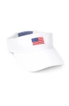 Bits & Bows American Flag Visor In White