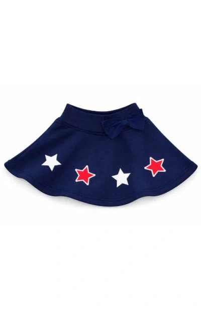 Bits & Bows Babies'  Americana Bow Skort In Blue