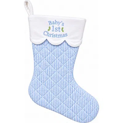 Bits & Bows Baby's 1st Christmas Stocking (baby) In Blue