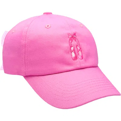 Bits & Bows Babies'  Ballet Slippers Twill Bow Baseball Hat In Purple