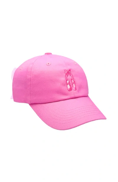 Bits & Bows Kids'  Ballet Slippers Twill Bow Baseball Hat In Purple