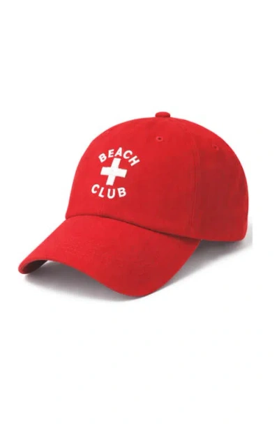 Bits & Bows Beach Club Baseball Hat In Red