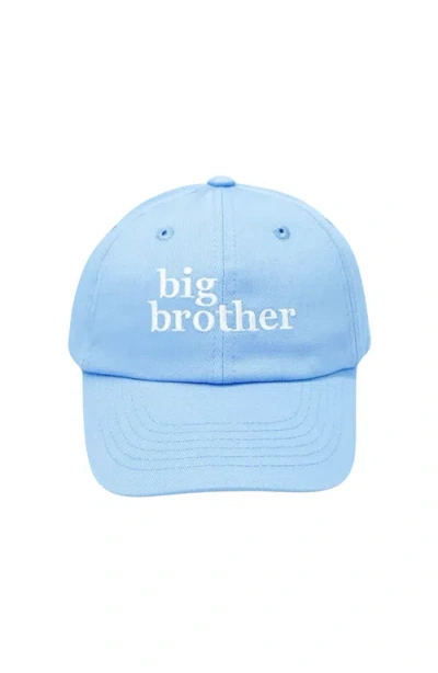 Bits & Bows Babies'  Big Brother Twill Baseball Hat In Blue