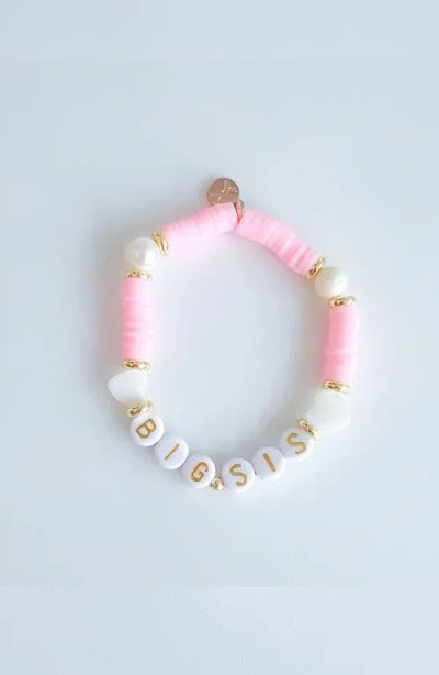 Bits & Bows Kids'  Big Sis Girls' Bracelet In Pink