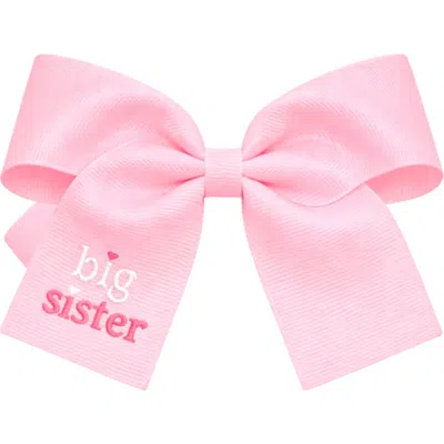 Bits & Bows Kids'  Big Sister Hair Bow In Pink