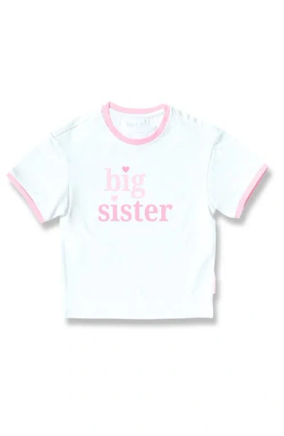 Bits & Bows Babies'  Big Sister T-shirt In White