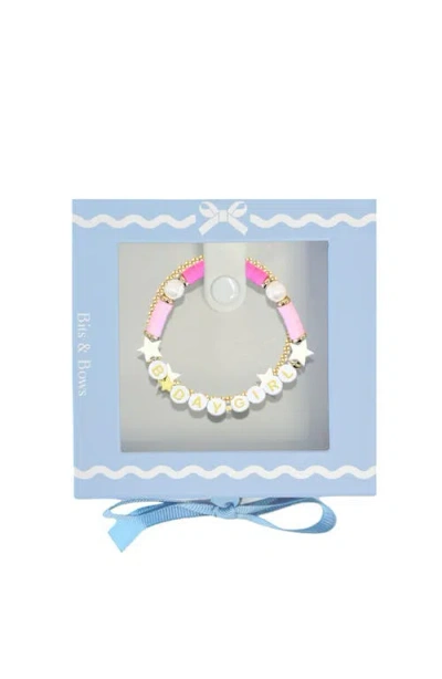 Bits & Bows Kids'  Birthday Girls' Bracelet Gift Set In Pink