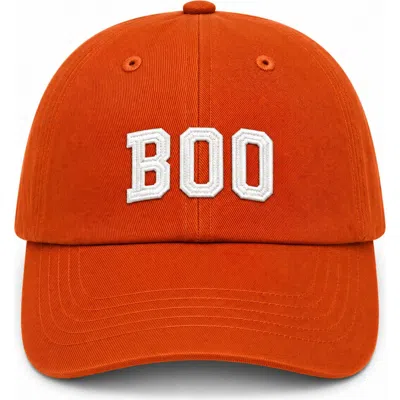 Bits & Bows Kids'  Boo Baseball Hat In Orange