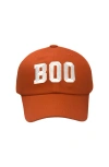 Bits & Bows Boo Halloween Twill Bow Baseball Hat In Orange