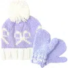 Bits & Bows Bows Knit Hat/mittens Bundle In Blue