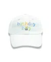 Bits & Bows Boy's Birthday Boy Baseball Hat - Baby, Little Kid In White