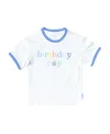Bits & Bows Boys' Birthday Boy Crewneck T-shirt - Baby In White