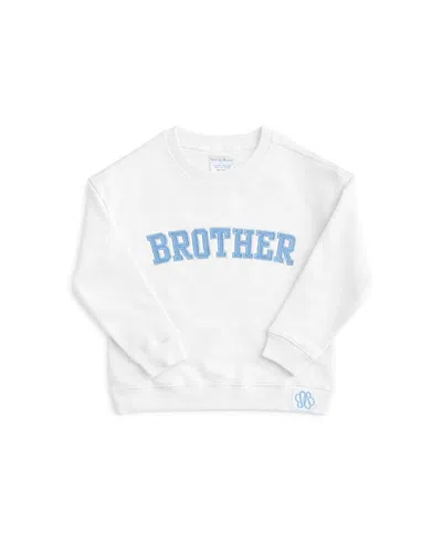 Bits & Bows Boys' Brother Crewneck Sweatshirt - Baby, Little Kid, Big Kid In White