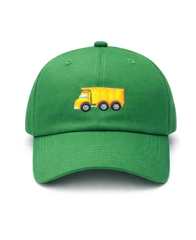 Bits & Bows Boys' Dump Truck Baseball Hat In Green