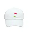 Bits & Bows Boys' Golf Flag Baseball Hat In White - Little Kid, Big Kid In White
