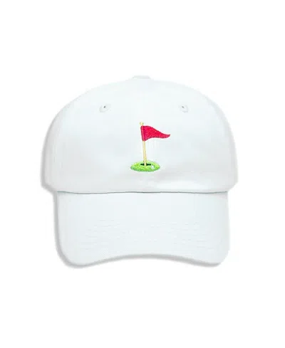 Bits & Bows Boys' Golf Flag Baseball Hat In White - Little Kid, Big Kid