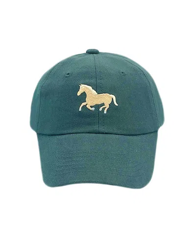 Bits & Bows Boys' Horse Baseball Hat In Hunter Green - Little Kid In Dark Green