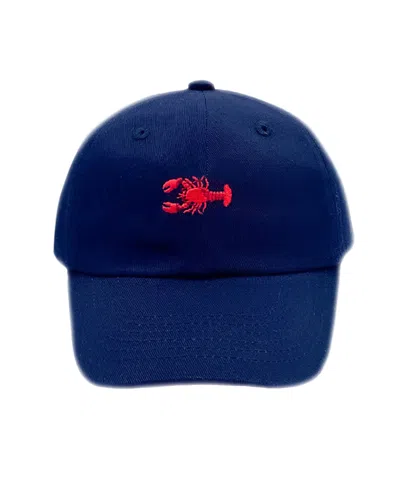 Bits & Bows Boys' Lobster Baseball Hat In Navy - Little Kid