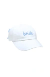 Bits & Bows Bride Adult Bow Baseball Hat In Gray