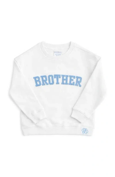 Bits & Bows Babies'  Brother Sweatshirt In White