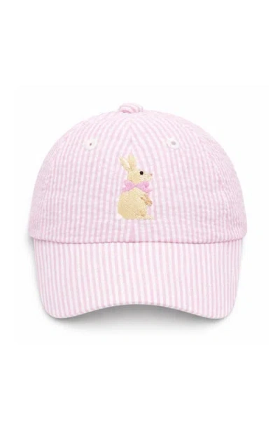 Bits & Bows Babies'  Bunny Bow Baseball Hat In Pink
