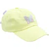Bits & Bows Butterfly Twill Bow Baseball Hat In Yellow