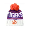 Bits & Bows Clemson Bobble Hat In Gray
