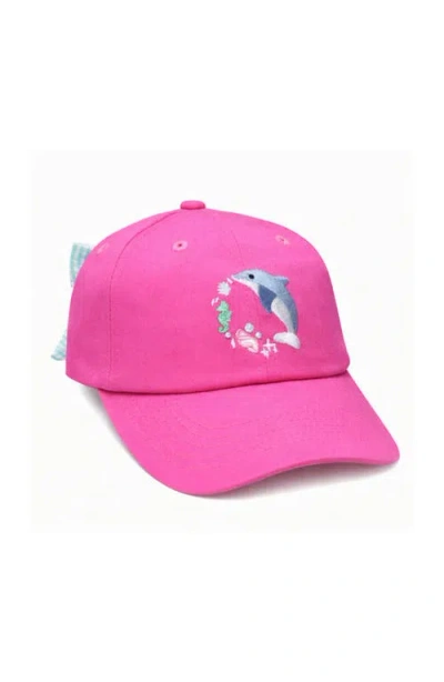Bits & Bows Babies'  Dolphin Daydream Bow Baseball Hat In Purple