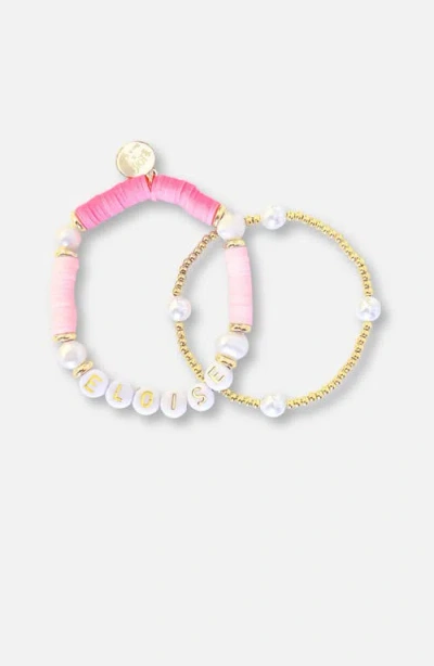 Bits & Bows Kids'  Eloise Beaded Bracelet Set In Gold