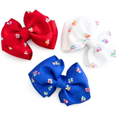 Bits & Bows Kids'  Firecracker Summer Hair Bow Set In Multi