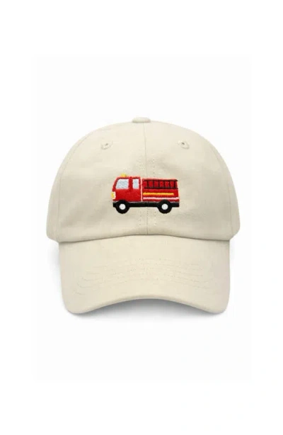 Bits & Bows Babies'  Firetruck Baseball Hat In Neutral