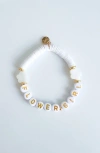 Bits & Bows Flower Girl Beaded Bracelet In White