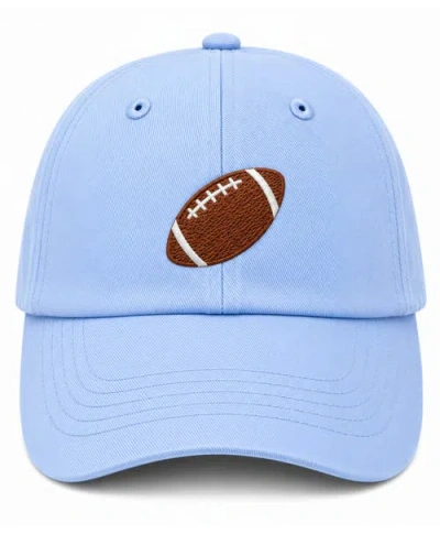 Bits & Bows Kids'  Football Baseball Hat In Blue