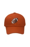 Bits & Bows Kids'  Football Twill Baseball Hat In Brown