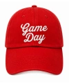 Bits & Bows Game Day Bow Baseball Hat In Red