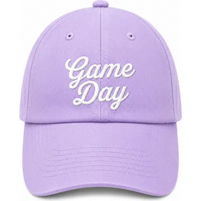 Bits & Bows Kids'  Game Day Bow Baseball Hat In Purple
