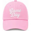 Bits & Bows Game Day Bow Baseball Hat In Pink