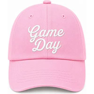 Bits & Bows Kids'  Game Day Bow Baseball Hat In Pink