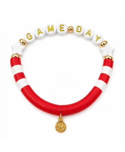 Bits & Bows Kids'  Game Day Bracelet In White