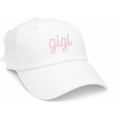 Bits & Bows Gigi Bow Baseball Hat In White